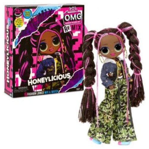 LOL Surprise OMG Remix Honeylicious Fashion Doll 25 Surprises Music 