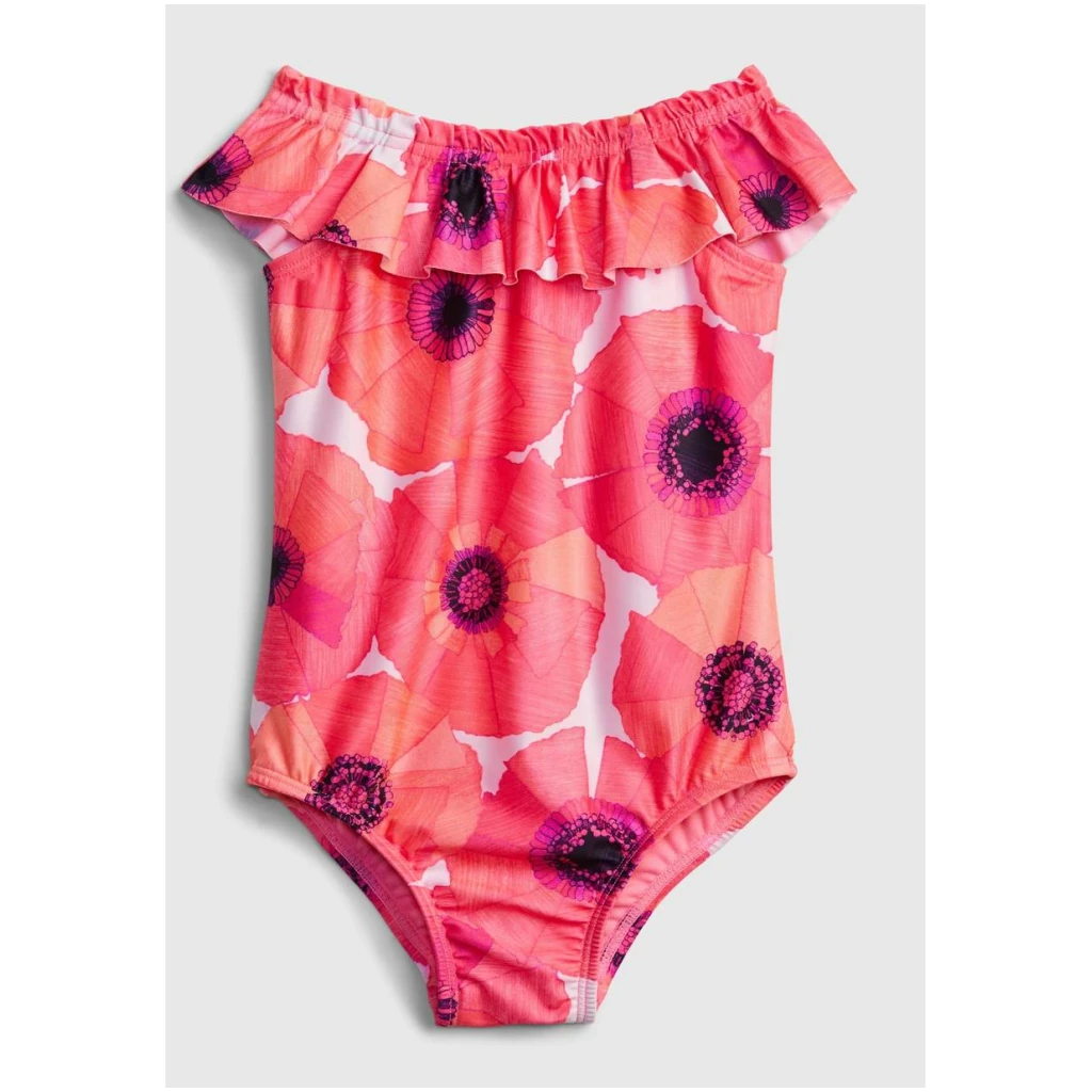 GAP— Toddler Recycled Floral Ruffle Swim One-Piece
