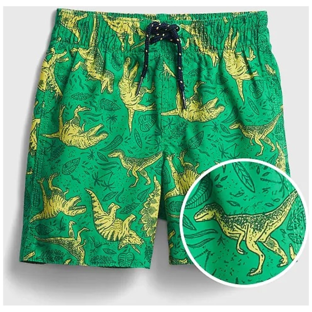 GAP— Toddler 100% Recycled Polyester Graphic Swim Trunks