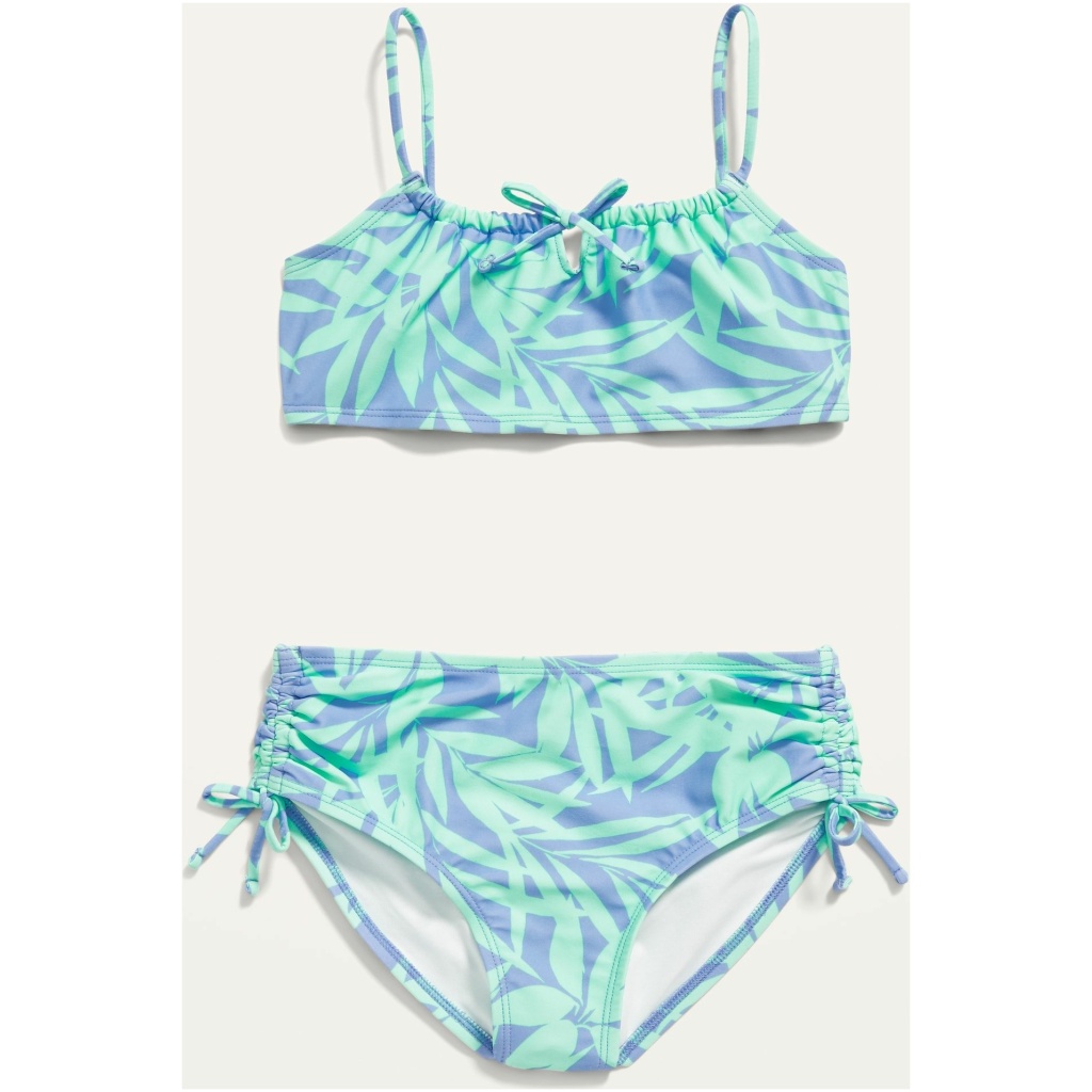 Old Navy—  Patterned Cinch-Tie Bikini 2-Piece Swim Set for Girls