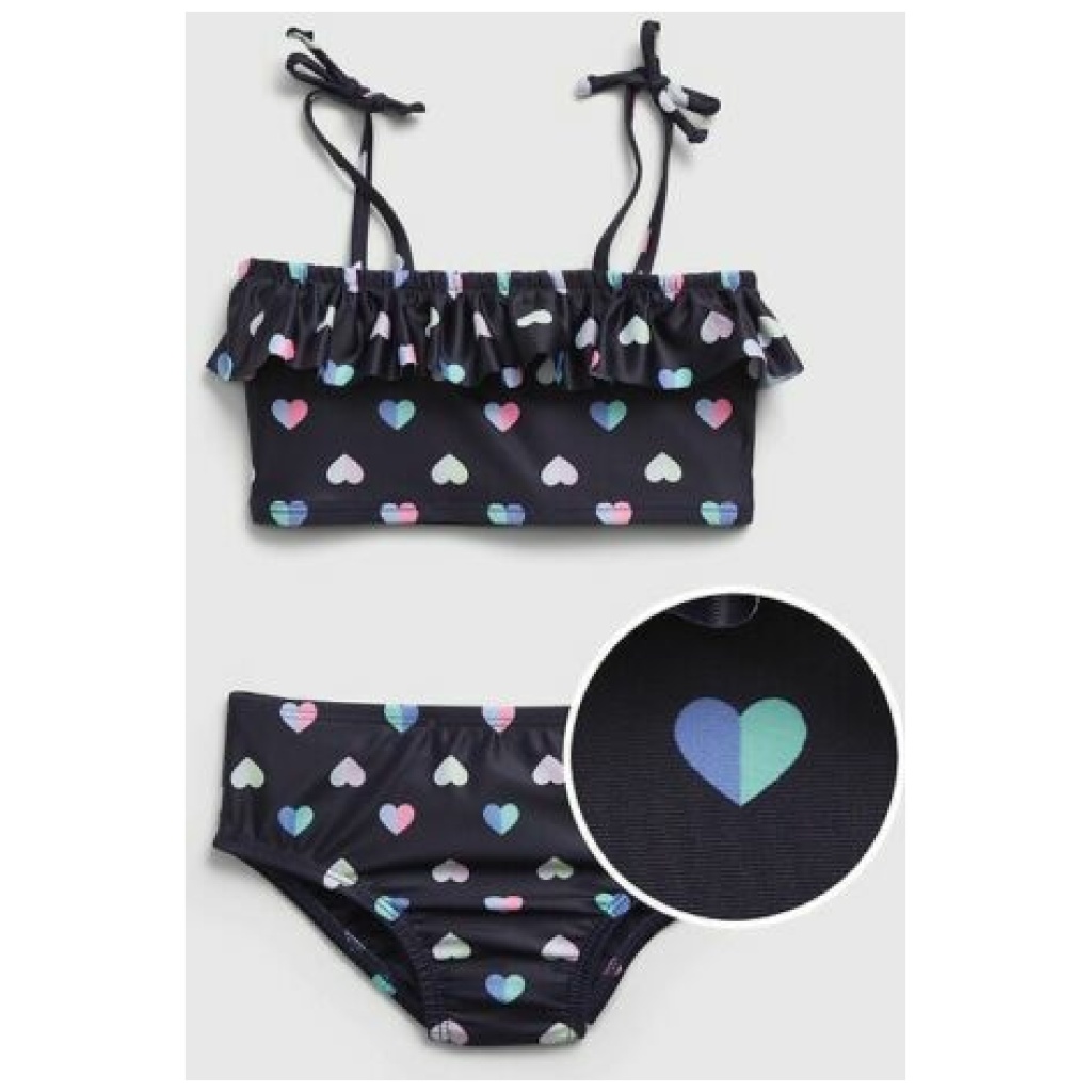 GAP— Toddler Recycled Heart Graphic Swim Two-Piece